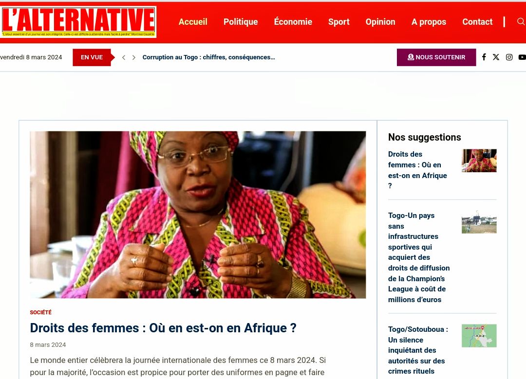 Togo’s L’Alternative resumes operations with support from RSF